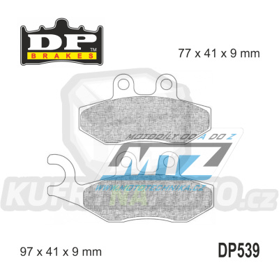 Destičky brzdové DP539 - DP BRAKES směs Premium Sinter OEM