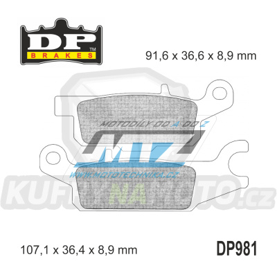Destičky brzdové DP981 - DP BRAKES směs Premium Sinter OEM