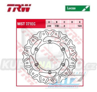 Kotouč brzdový TRW MST371EC (240/118/6D) - zubatý desing - Suzuki RM125 / 99-11+RM250 / 99-12 + RMX250 / 89-00