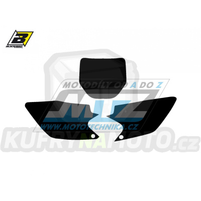 Polepy číslových tabulek (vystřižené) - Kawasaki KXF250 / 06-08 - barva černá