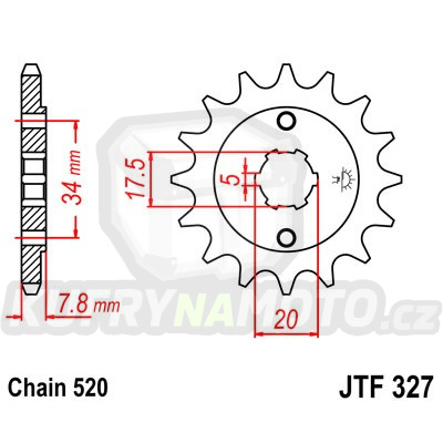 Řetězové kolečko JT JTF 327-11 11 zubů, 520