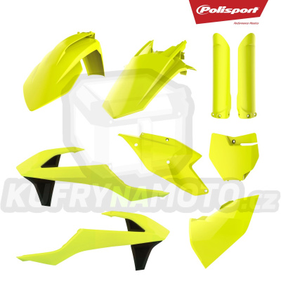 Sada plastů POLISPORT neonově žlutá
