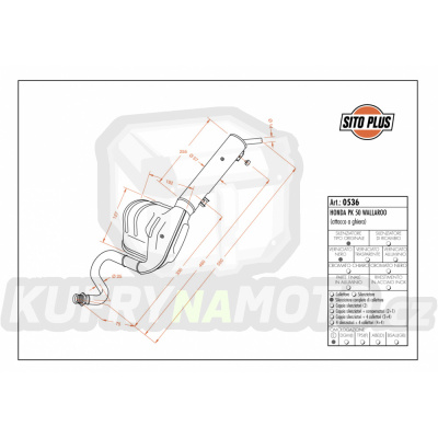 Výfuk Leo Vince Honda PK50 WALLAROO ferrule všechny r.v. SITOPLUS LVKN329-0536