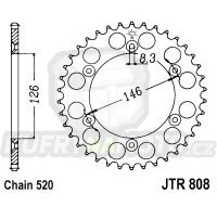 Řetězová rozeta SUZUKI RM-Z 250 2021-2024 39 zubů, řetěz 520 - akce
