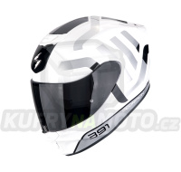 Moto přilba SCORPION EXO-391 AROK bílo/černo/stříbrná