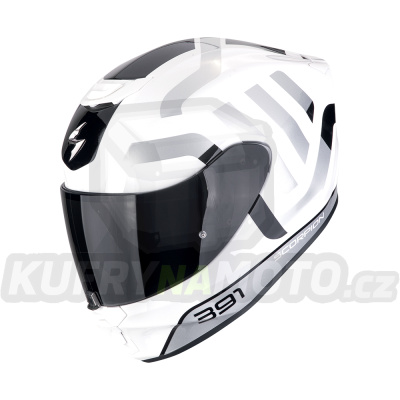 Moto přilba SCORPION EXO-391 AROK bílo/černo/stříbrná