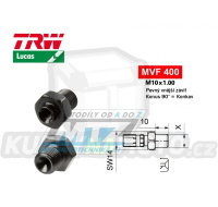 Koncovka brzdové hadice TRW VarioFlex MVF400 (šroubení vnější závit M10x1 pevné) - barva titan