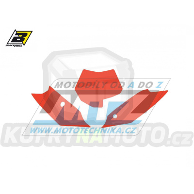 Polepy číslových tabulek (vystřižené) - KTM SX+SXF / 11-12 - barva červená
