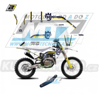 Polepy s potahem sedla včetně polepů číslových tabulek (sada polepů a potah sedla Complete) - Husqvarna FC250+FC350+FC450 + TC125+TC250 / 19-22 + FE250+FE350+FE450+FE501 + TE125+TE250+TE300 / 20-23 - typ polepů Retro