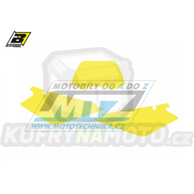 Polepy číslových tabulek (vystřižené) - Husqvarna WR250+WR300 / 09-13 - barva žlutá