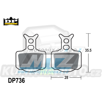 Destičky brzdové DP Brakes DP736 - směs Premium OEM Sinter