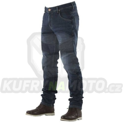 Kevlarové moto kalhoty OVERLAP CASTEL SMALT JEANS modré