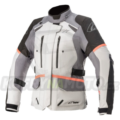 bunda STELLA ANDES DRYSTAR, TECH-AIR 5 kompatibilní, ALPINESTARS, dámská (světle šedá/tmavě šedá/černá/růžová fluo) 2024