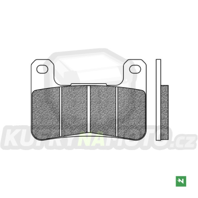 brzdové destičky, NEWFREN (směs ROAD TT PRO SINTERED) 2 ks v balení