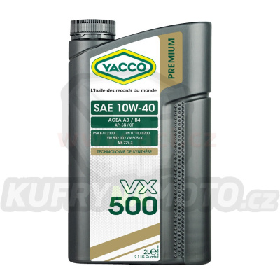 Motorový olej YACCO VX 500 10W40, 2 L