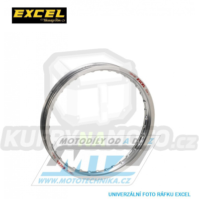 Ráfek motocyklový 2,15x19&quot; 32H (předvrtaný / 32otvorů) Excel Takasago - stříbrný - Honda CR+CRF+XR