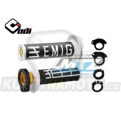 Rukojeti ODI V2 LOCK ON EMIG (2takt+4takt včetně 5 nástavců) - bílo-černé