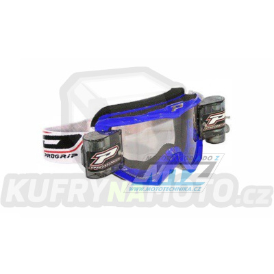 Brýle motokros Progrip 3208 Roll-Off Zoom+ XL - modré
