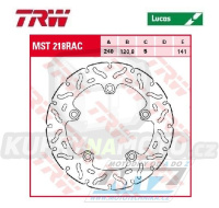 Kotouč brzdový TRW MST218 (240/121/5D) - zubatý design - Suzuki SFV650Gladius / 09-16 + SV650 / 07-16 + SV650X / 18