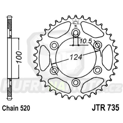 Řetězová rozeta JT JTR 735-41 41 zubů, 520