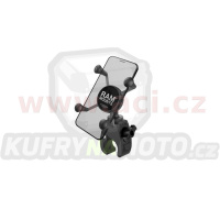 kompletní sestava držáku pro menší telefony X-Grip se "Snap-Link Tough-Claw" upínaním na řidítka, RAM Mounts