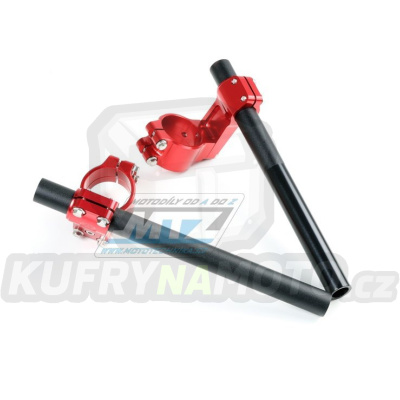 Řidítka silniční moto - Zeta Pilot ClipOn - průměr 53mm - verze HIGH 45mm - ZETA ZS03-1535 - červené