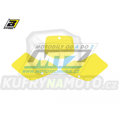 Polepy číslových tabulek (vystřižené) - Kawasaki KX125+KX250 / 94-98 - barva žlutá