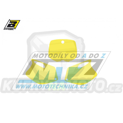 Polepy číslových tabulek (vystřižené) - KTM SX / 93-97 - barva žlutá