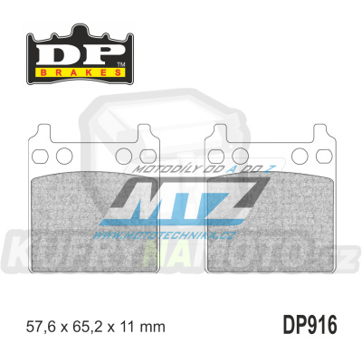 Destičky brzdové DP Brakes DP916 - směs Premium OEM Sinter