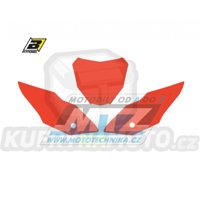 Polepy číslových tabulek (vystřižené) - Honda CR125+CR250 Polisport Restyle 2018  / 02-07 - barva červená