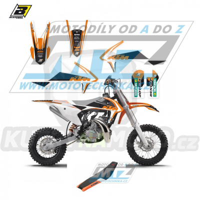 Polepy s potahem sedla (sada polepů a potah sedla Dream) - KTM 50SX / 16-23 - typ polepů Dream4