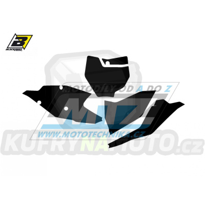 Polepy číslových tabulek (vystřižené) - KTM SX+SXF / 16-18 - barva černá
