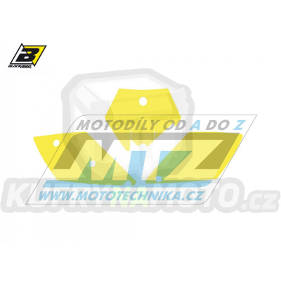 Polepy číslových tabulek (vystřižené) - KTM 200SX+250SX+450SX / 03-06 + 125SX+525SX / 04-06 - barva žlutá