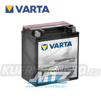 Baterie (akumulátor motocyklový) VARTA Powersports AGM - YTX16-BS-1 (12V/14Ah)