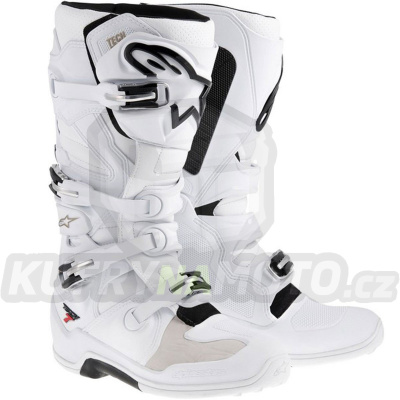 Boty Alpinestars TECH7 offroadové/motocrossové - bílo-černé