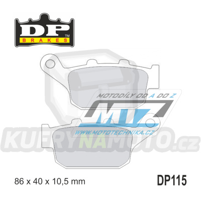 Destičky brzdové DP115 DP Brakes - směs Premium OEM Sinter