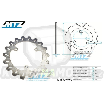 Kotouč brzdový MTZ Wave - KTM 60SX / 97-99 + 65SX / 00-03 (zubatý design)