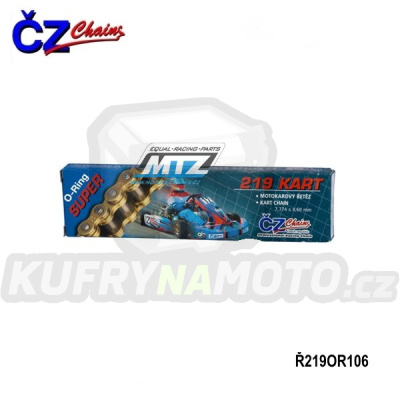 Řetěz ČZ 219 OR (106čl) - těsněný/ o kroužkový (zlatý)