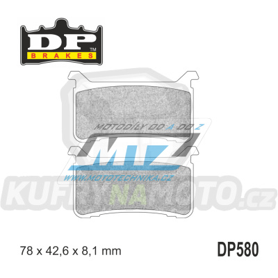 Destičky brzdové DP580-SDP DP Brakes - směs SDP Sport HH+