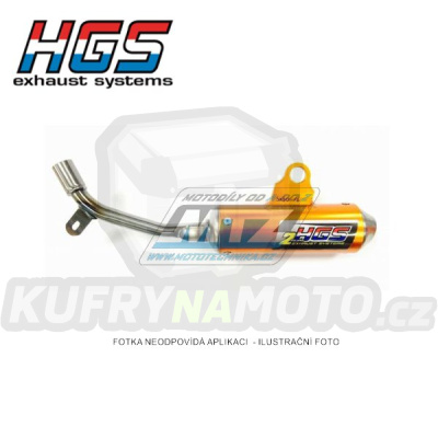 Koncovka (tlumič) výfuku HGS - KTM 50SX / 16-23 + Husqvarna TC50 / 17-23 - oranžová