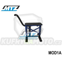 Stojánek MX (stojan pod motocykl) s kovovou deskou a protiskluzovou gumou - modrý