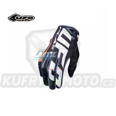 Rukavice motokros UFO BLAZE - modro-oranžové - velikost XL