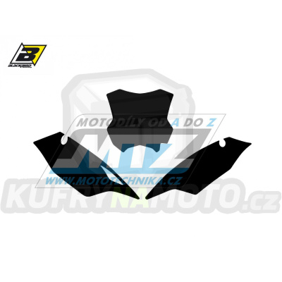 Polepy číslových tabulek (vystřižené) - Kawasaki KXF250 / 17-20 + KXF450 / 16-18 - barva černá