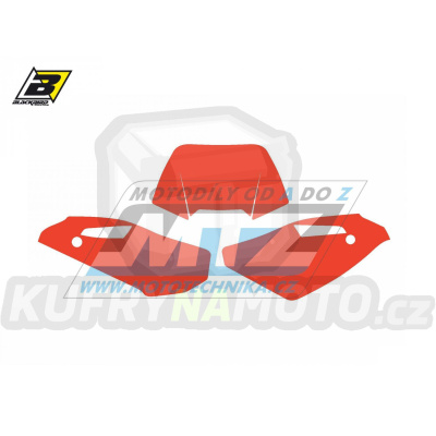 Polepy číslových tabulek (vystřižené) - Husqvarna TE250 / 09-13 + TE450+TE510 / 09-10 + TE310 / 11-13 - barva červená
