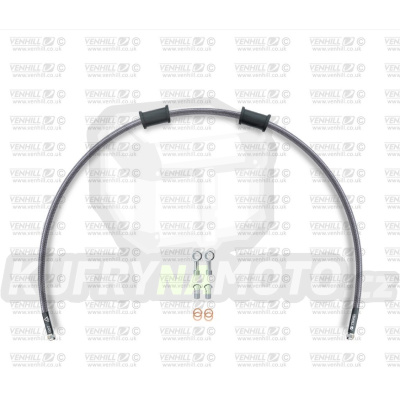 Hadice přední brzdy sada Venhill POWERHOSEPLUS DUC-7013F-CB (1 hadice v sadě) karbonové hadice, chromové koncovky