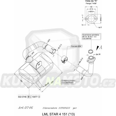 Výfuk Leo Vince LML  STAR 4 151 2013 - 2015 SITOPLUS LVKN601-0746