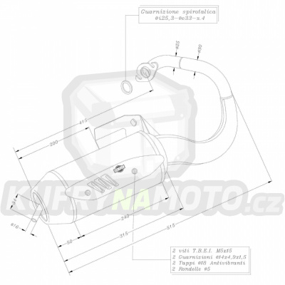 Výfuk Leo Vince Peugeot  SQUAB 50 1995 - 1997 SITOPLUS LVKN697-0568