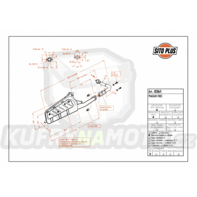 Výfuk Leo Vince Piaggio FL 1995 - 2000 SITOPLUS LVKN744-0261