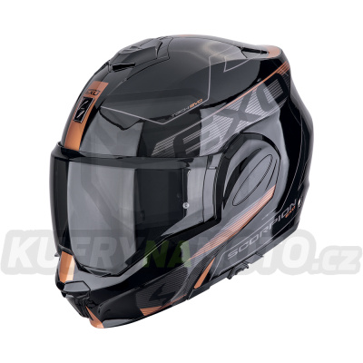Moto přilba SCORPION EXO-TECH EVO TRAVELLER černá měděná
