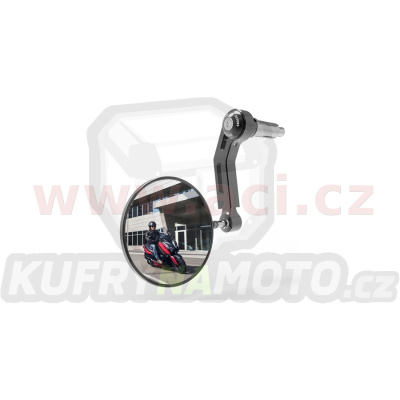 zpětné zrcátko univerzální do konců řidítek Premium ALU, OXFORD (černé, průměr zrcátka 94 mm) aplikace P
